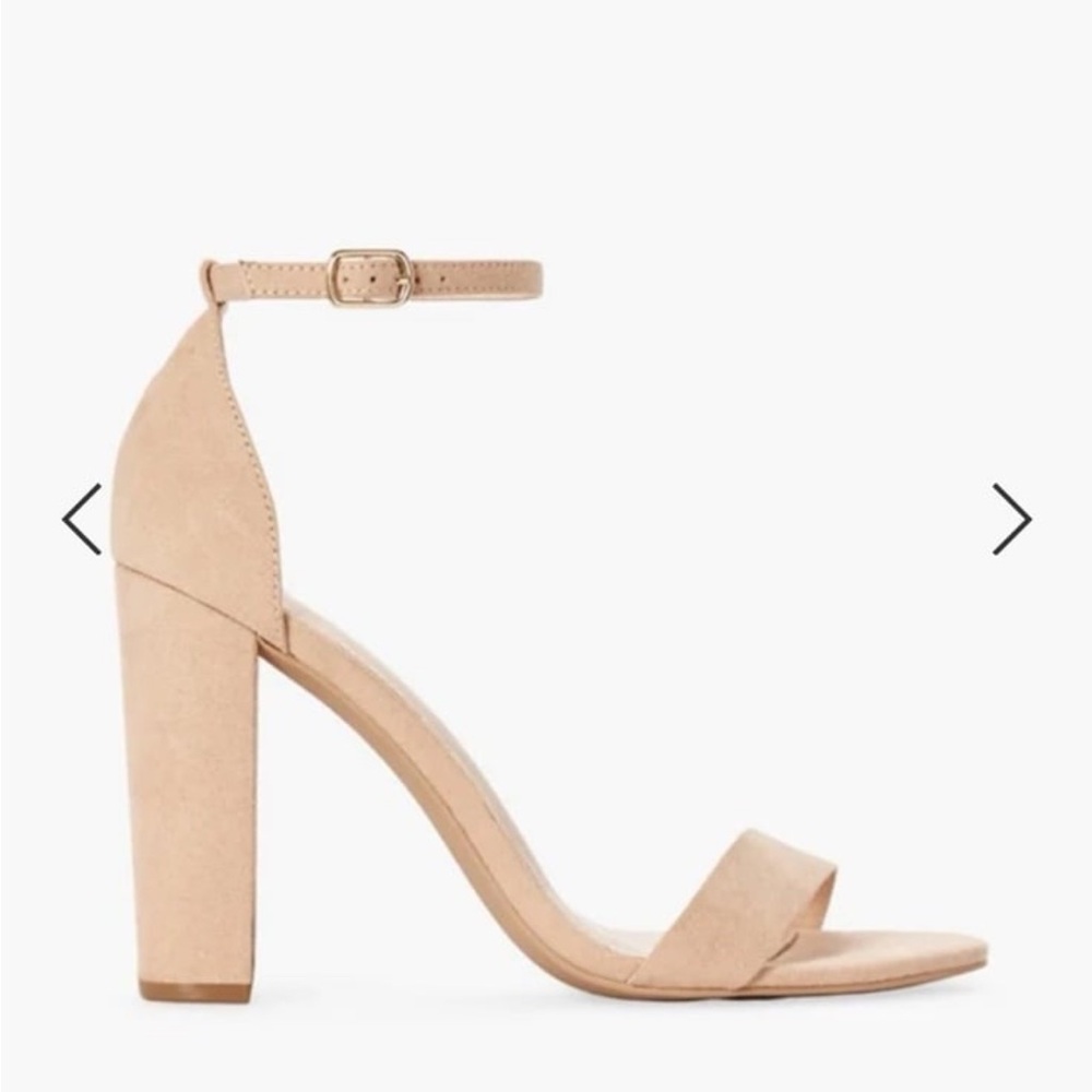 Chic Beige Women's Block Heels